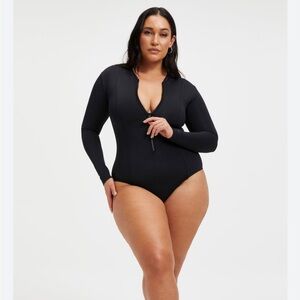 Good American Compression Long Sleeve Swimsuit with Zipper | 1